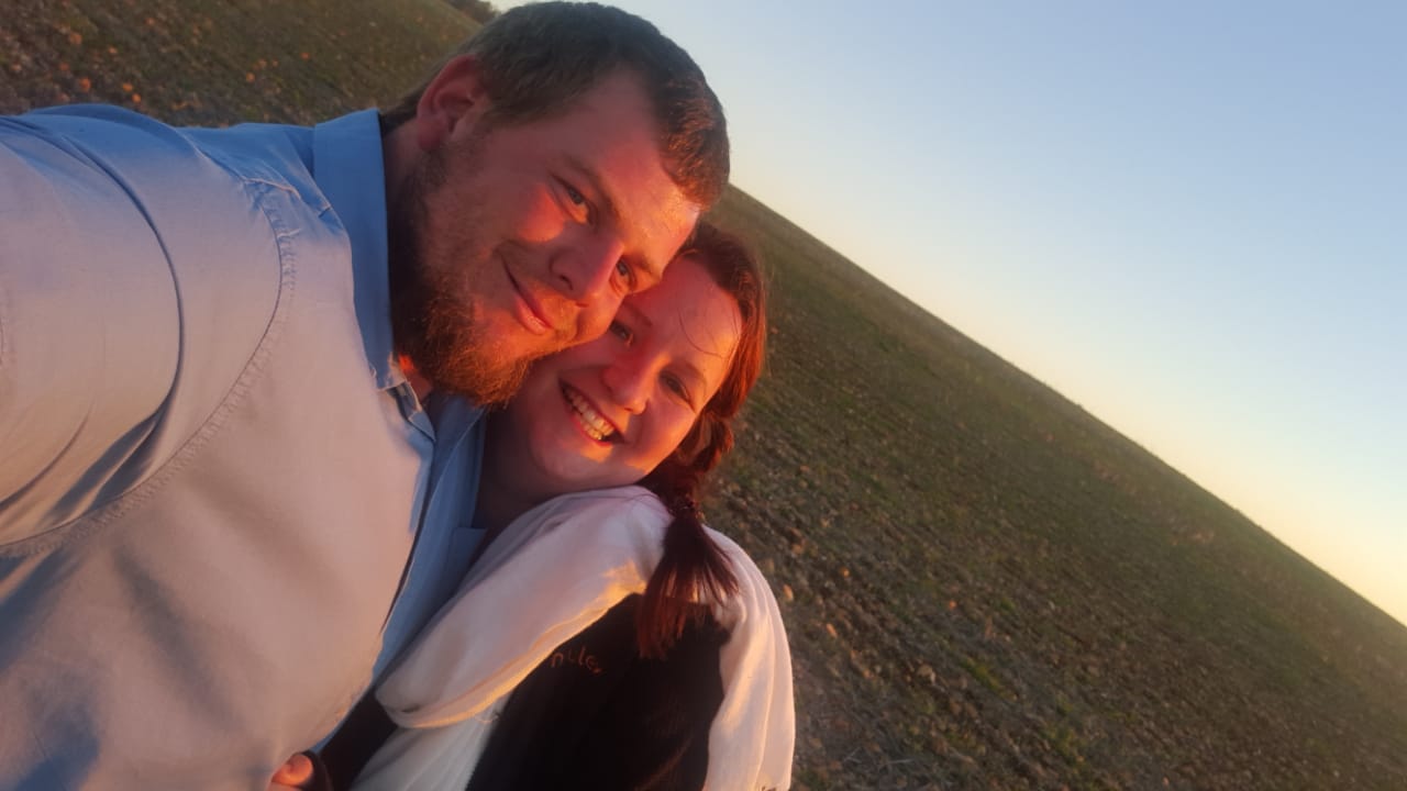 Garhard Van Der Westhuizen with his wife